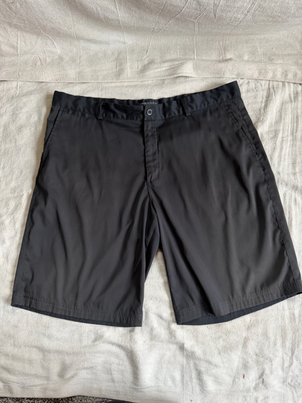 Nike Golf Tour Performance Dri-FIT Flat Front Shorts Black Size 38 Athletic